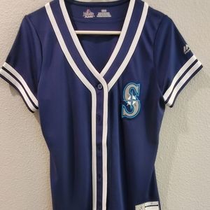 Majestic Seattle Mariners Jersey, Size M, Navy